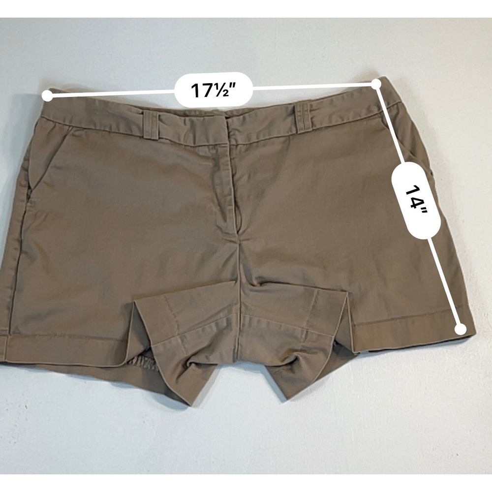 Worthington Modern Fit Chino Shorts 16 Tan Khaki Mid Rise Cotton Stretch Casual - Picture 8 of 9